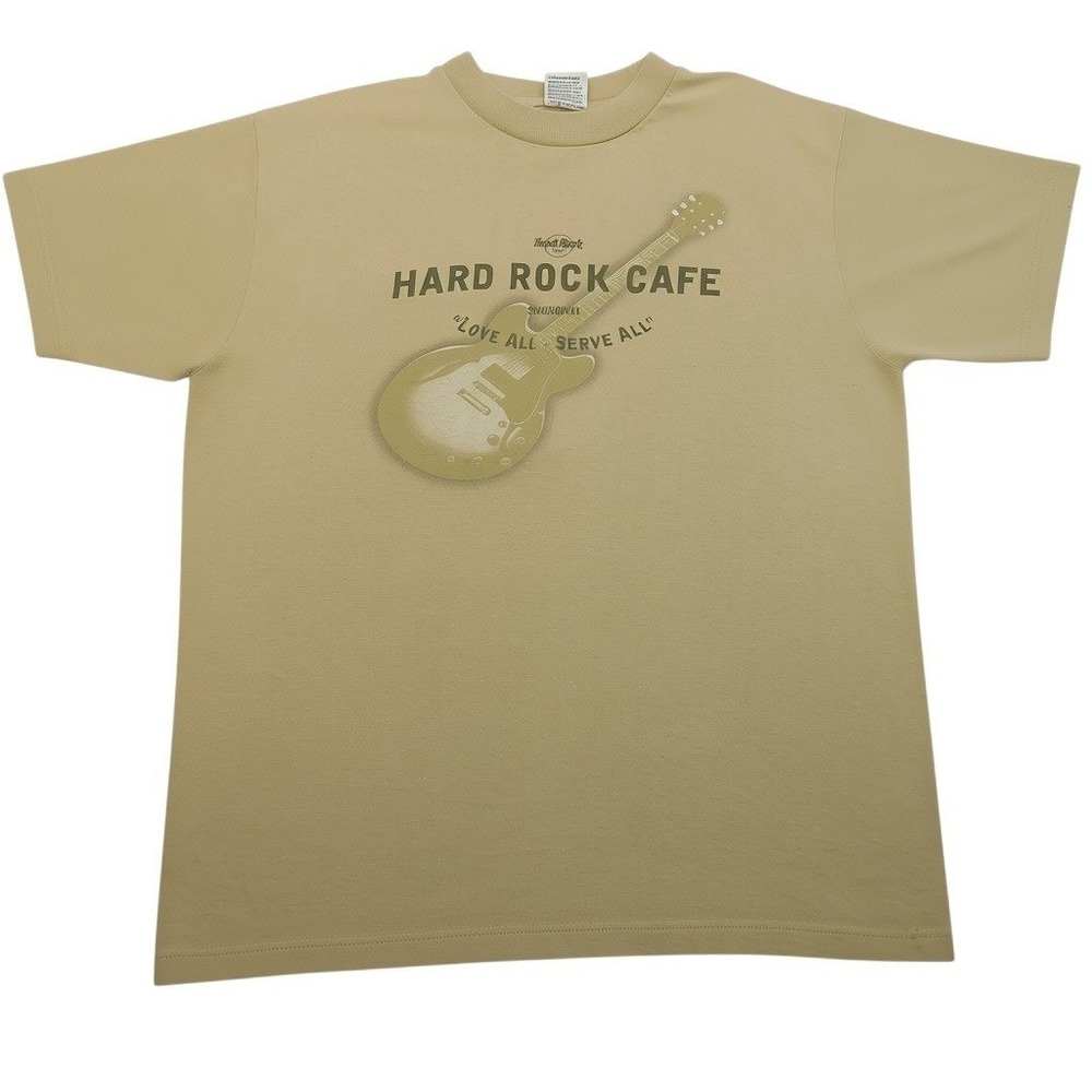 Hard Rock Cafe Shanghai Guitar Graphic T-Shirt‎ Women's M Tan Tee